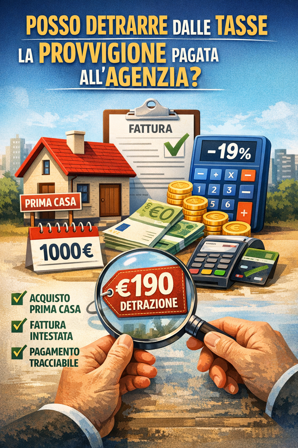 POSSO DETRARRE DALLE TASSE LA PROVVIGIONE PAGATA ALL'AGENZIA?