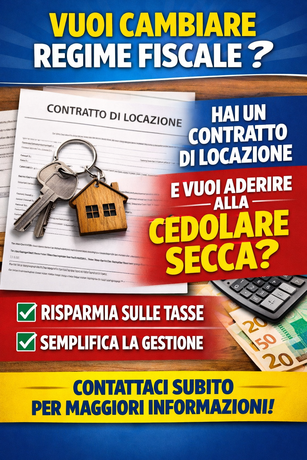 Vuoi cambiare regime fiscale? Scopri la cedolare secca